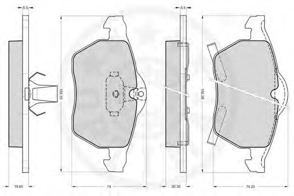 OPTIMAL 12092 Brake Pad Set, disc brake